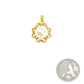24k Gold Sun and Pearl Floral Pendant Necklace