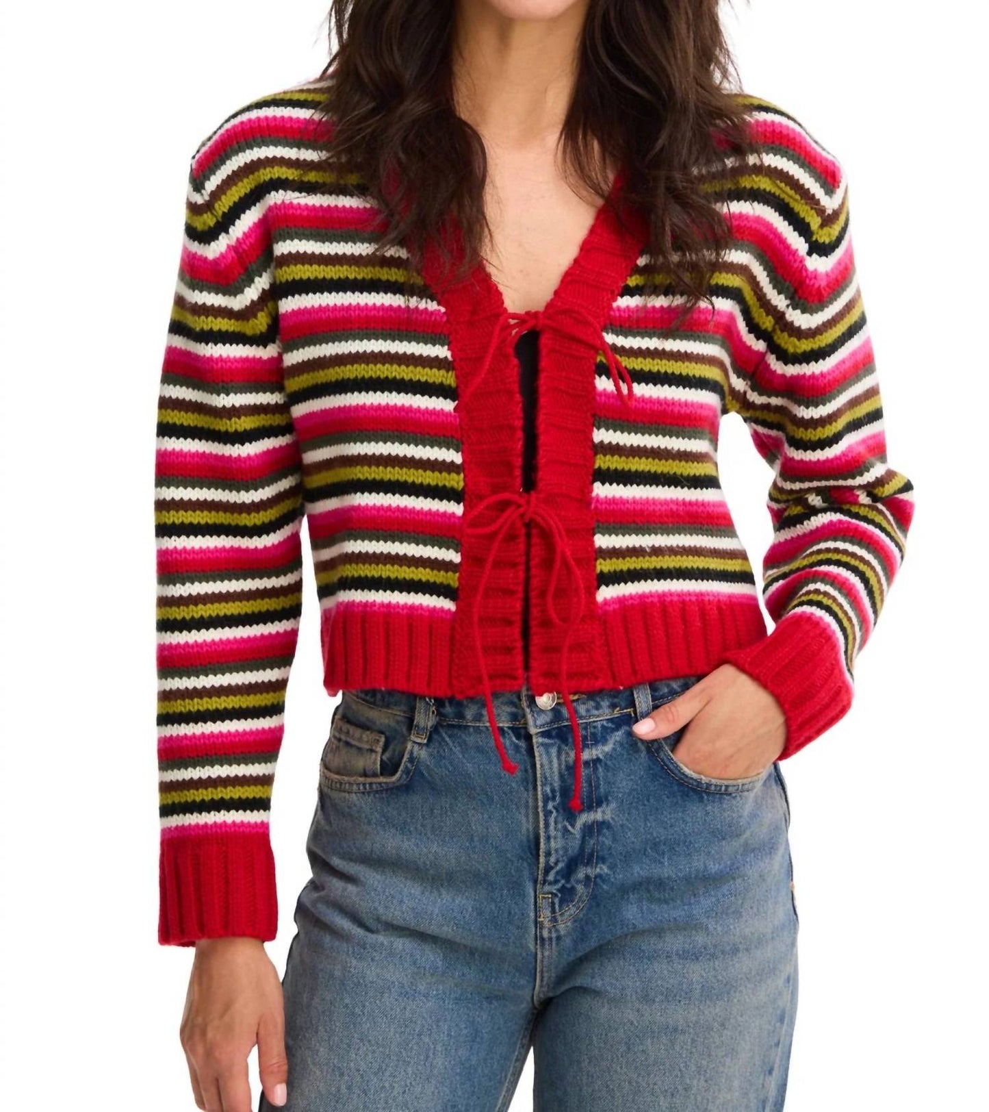 Allison New York - Hailey Striped Cardigan