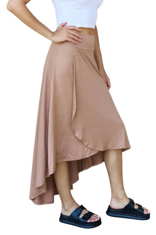 Ninexis - High Waisted Flare Maxi Skirt