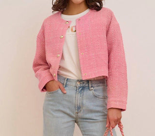 Esqualo - Cropped Boucle Jacket