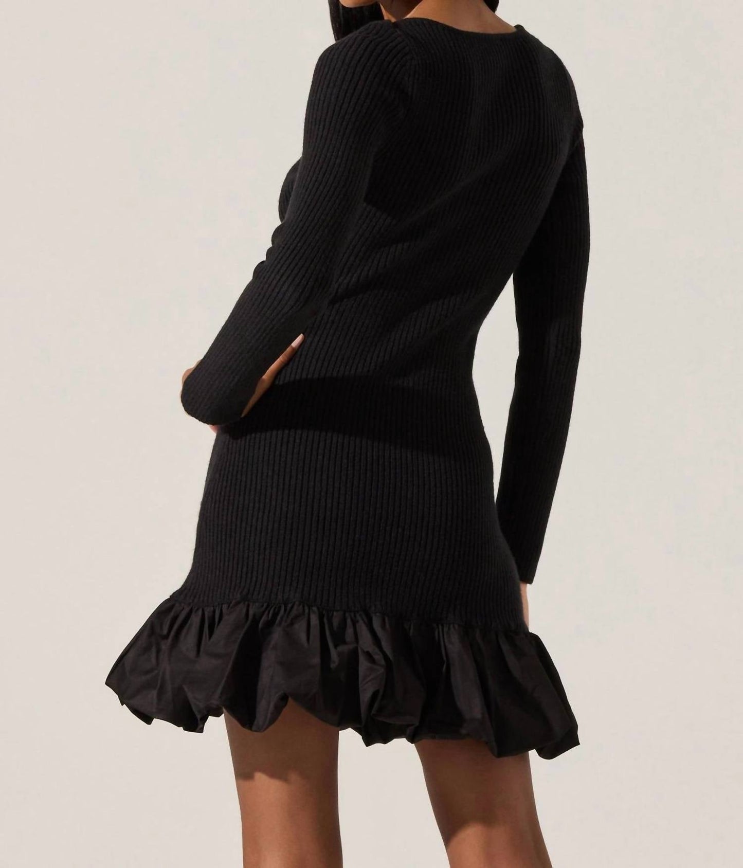 Astr - Carlene Ribbed Mini Sweater Dress