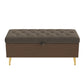 Modern Tufted Storage Ottoman Bench with Metal Legs