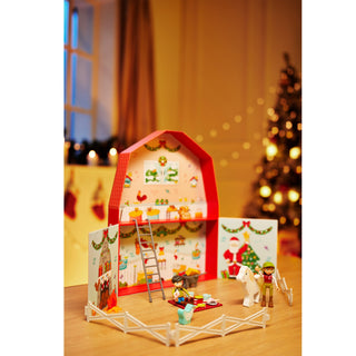 Hape E3410 Kids Wooden Pony Farm Christmas Advent Calendar Set with 24 Figures