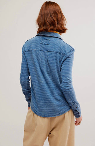 Free People - Long Sleeve Fitted Button Down Shirt