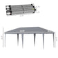 Outsunny 10' x 20' Pop Up Canopy Tent Heavy Duty Steel Frame Gray