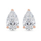 Diana M Jewels - 4.00 Cts Lab Grown Pear Cut Stud Earrings