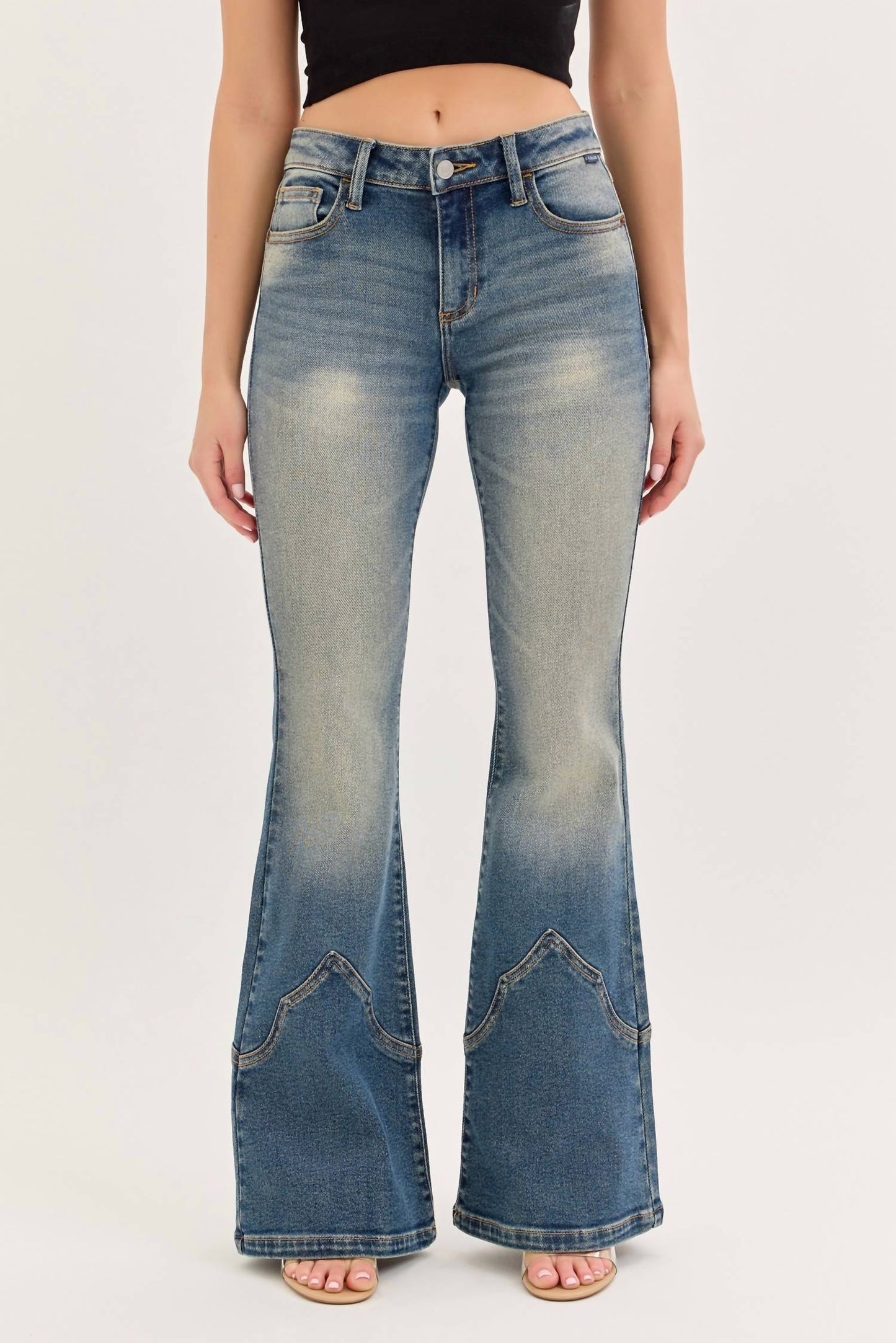 Cello - Women's Mid Rise Western Super Flare Jean