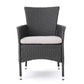 Dimensional Outdoor Dining Chair With Cushion Seat And Iron Frame (Set of 2)