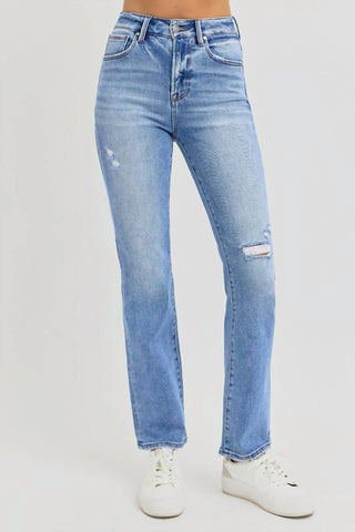 Risen - High Rise Ankle Straight Jeans