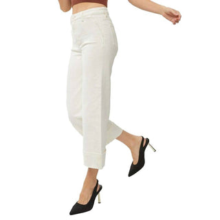 Risen - Wide Leg Cuffed Jeans