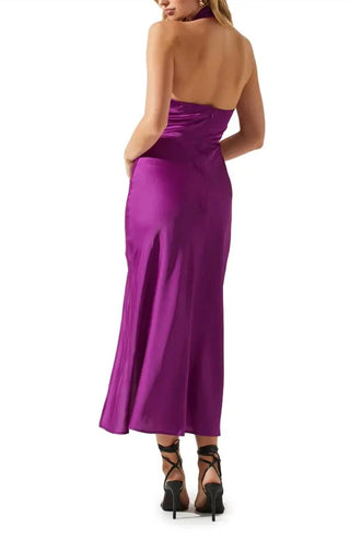 Astr - Keyhole Halter Dress