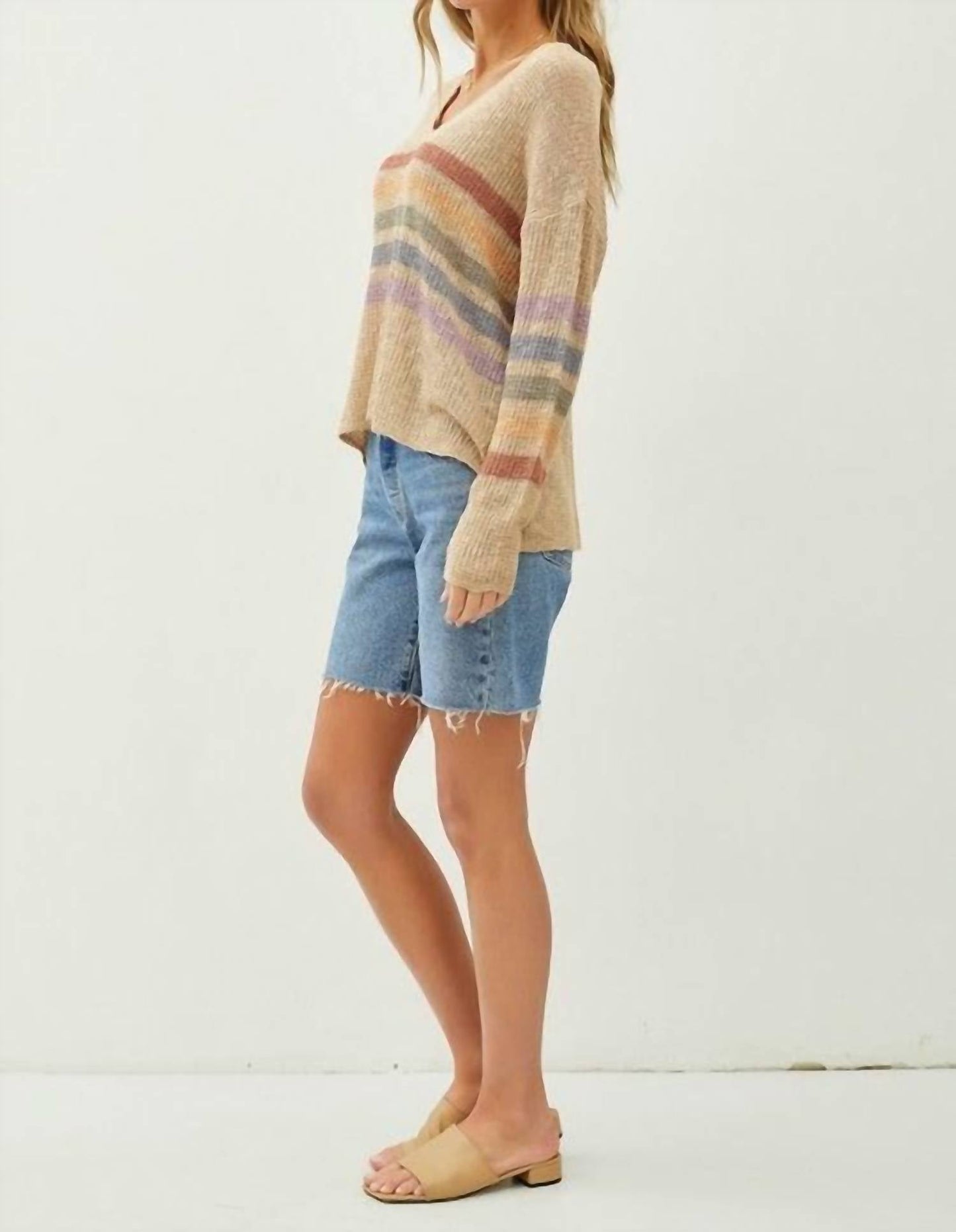 Be Cool - Sunset Stroll Striped Sweater