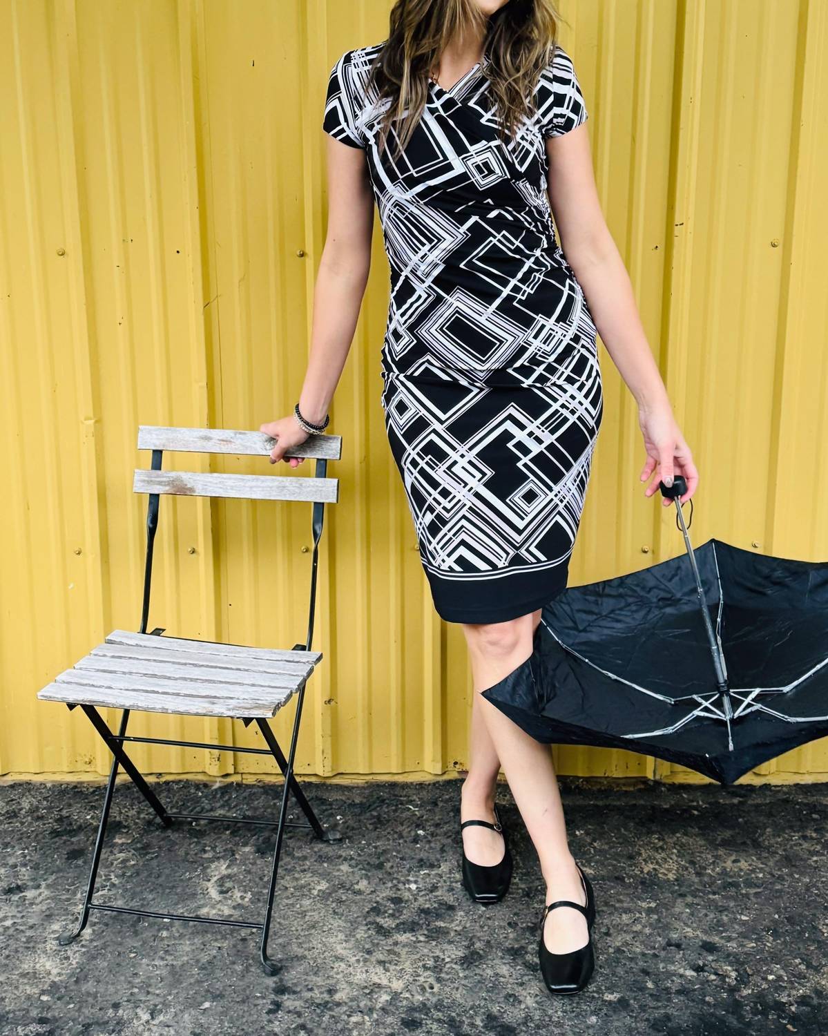 Joseph Ribkoff - Abstract Check Print Dress