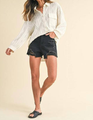 Anniewear - Caleb Cut Off Denim Shorts
