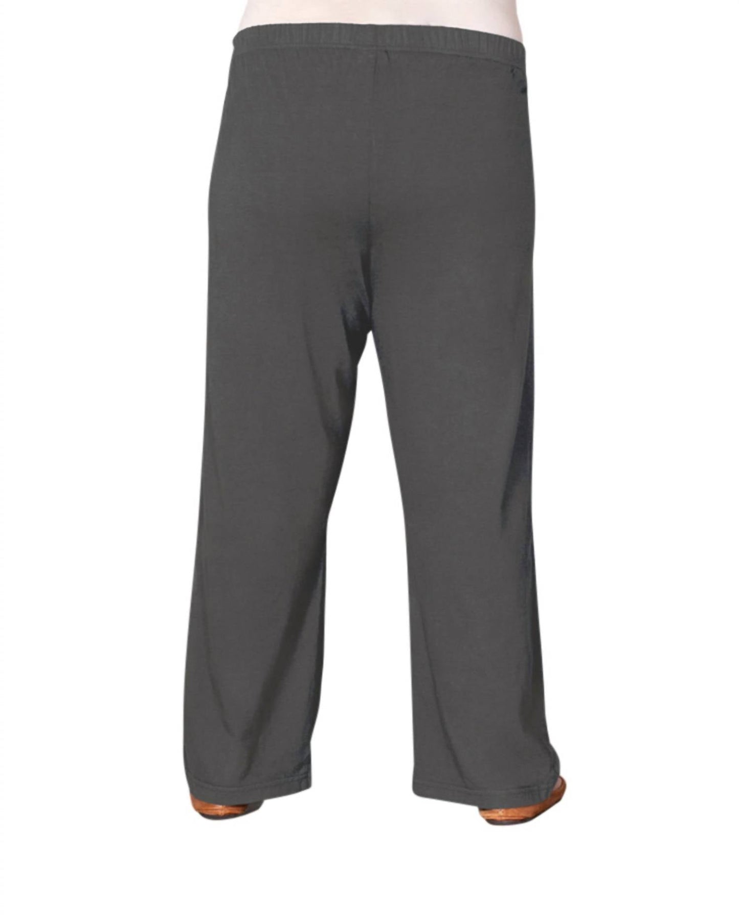 On The Plus Side - Wide Leg Cotton Knit Pants - Plus