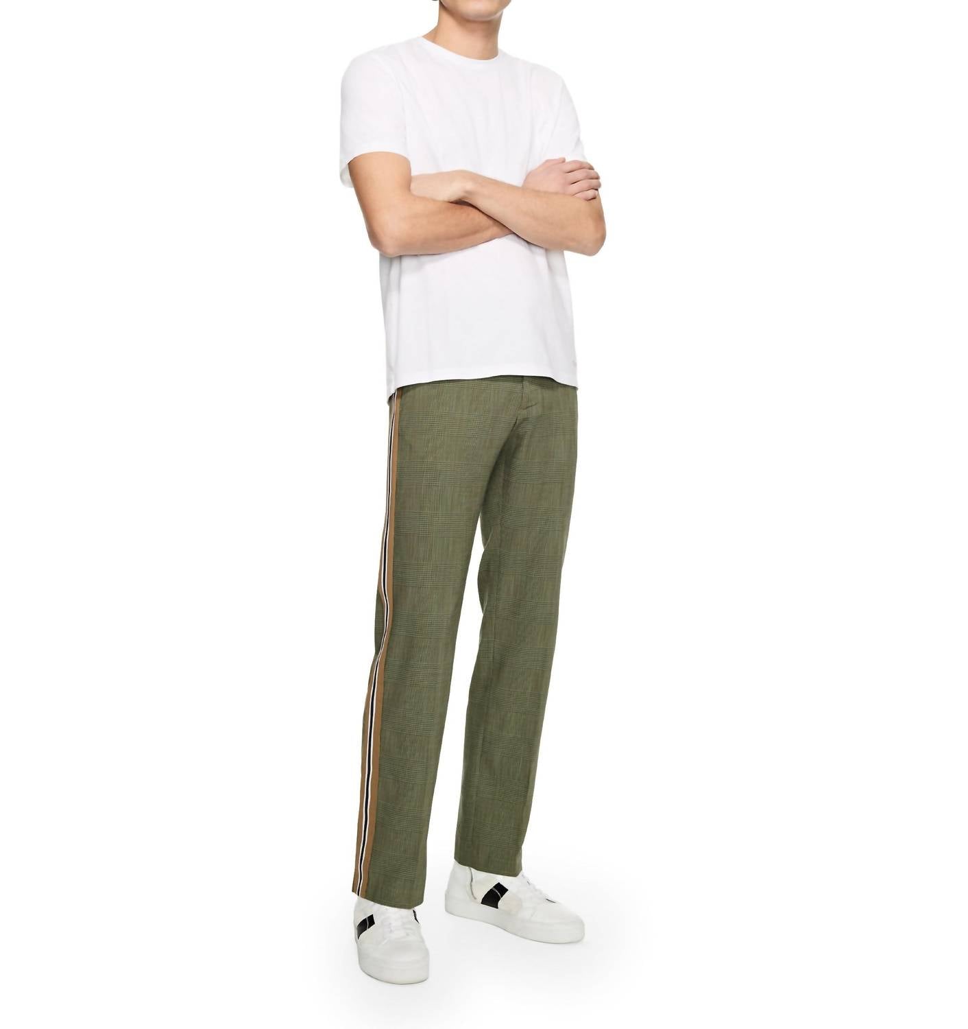 On This Day - Tonal Glen Plaid Wide-leg Straight Pants