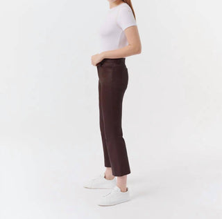 Atm - LEATHER CROPPED FLARE PANT