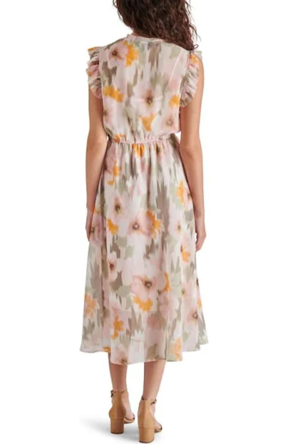 Steve Madden - Allegra V-neck Ruffle Sleeve Dress