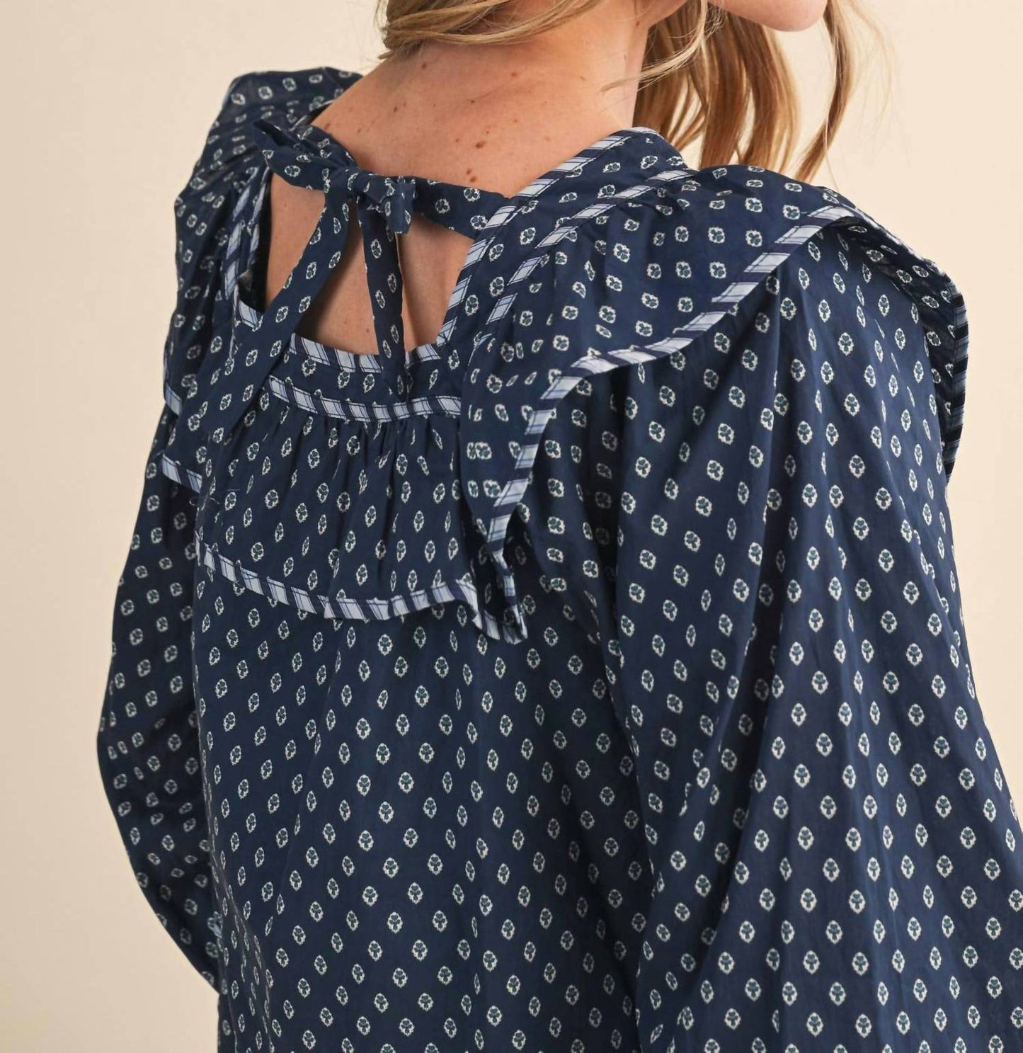 &Merci - Baby Doll Square Neck Blouse
