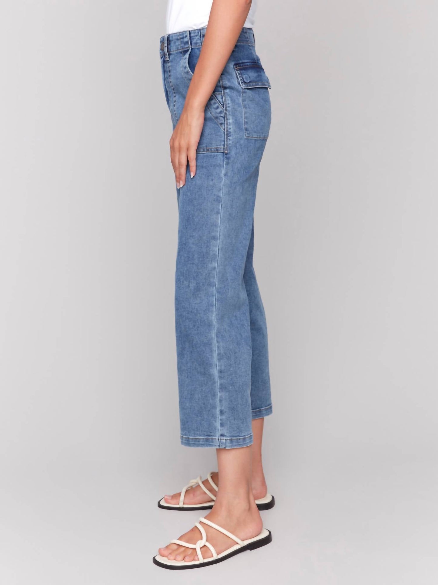 Charlie B - Straight Leg Pork Chop Pocket Pants