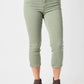 Judy Blue - Mid Rise Garment Dyed Non Distressed Capri Jeans