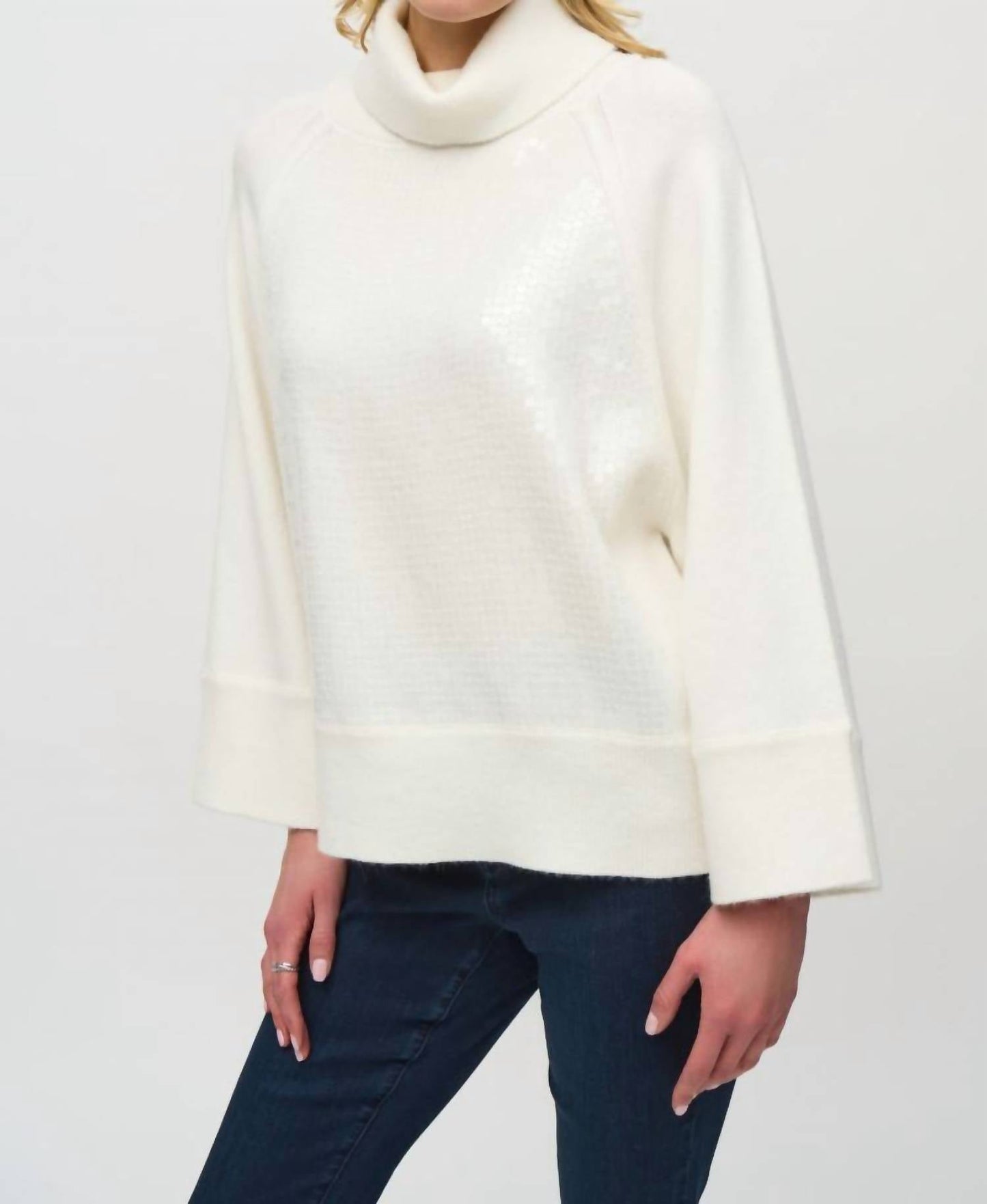 Joseph Ribkoff - Sequined Cowl Neck Sweater