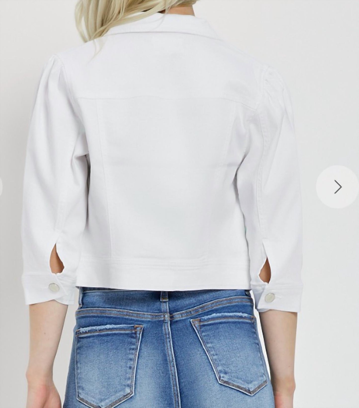 Risen - Shirring Sleeve Crop Jacket