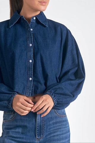 Elan - Sonesta Denim Cropped Jacket