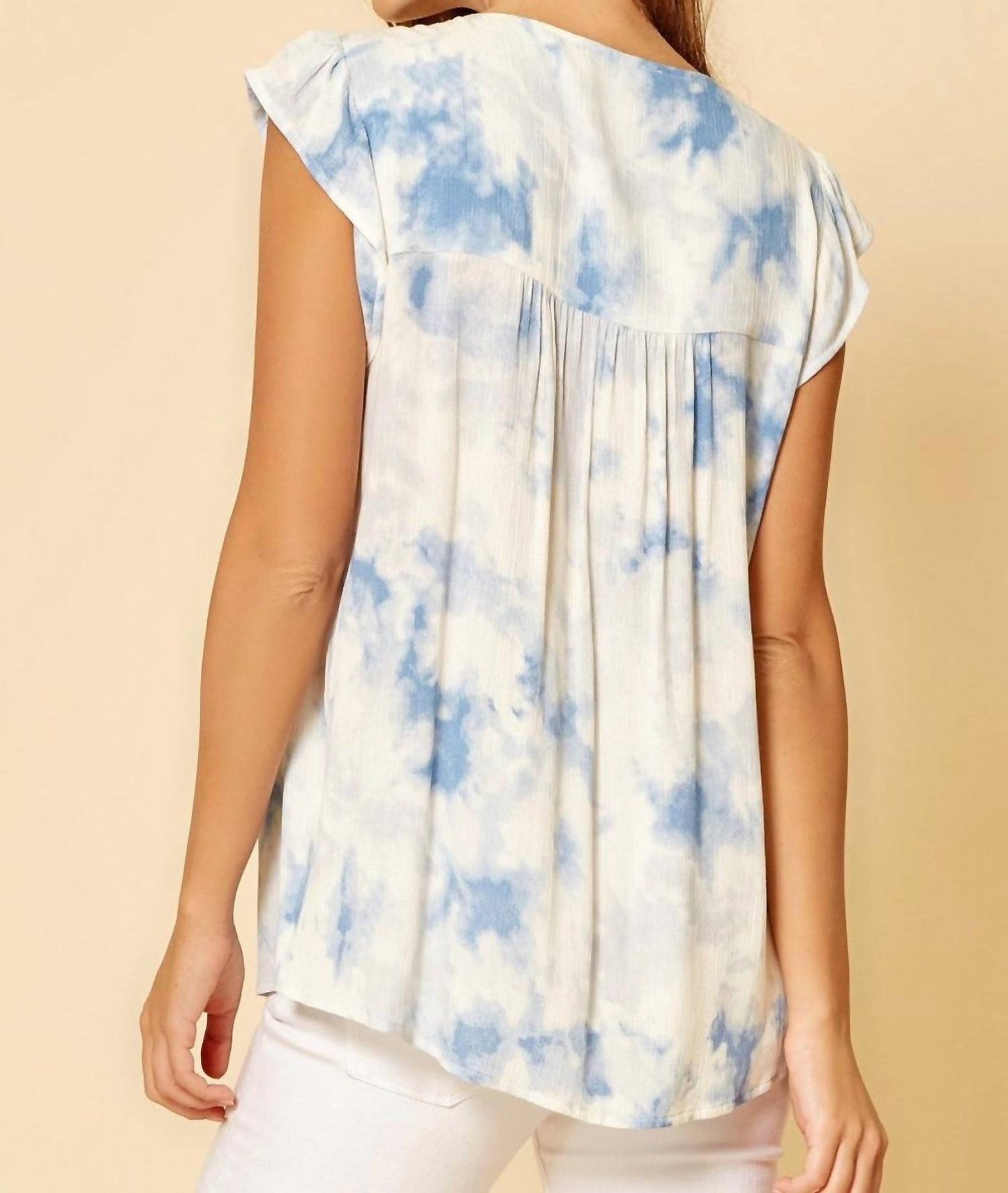 Andree By Unit - Tie Dye Embroidered Top