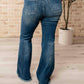 Judy Blue - High Waist Control Top Frayed Hem Flare Jeans