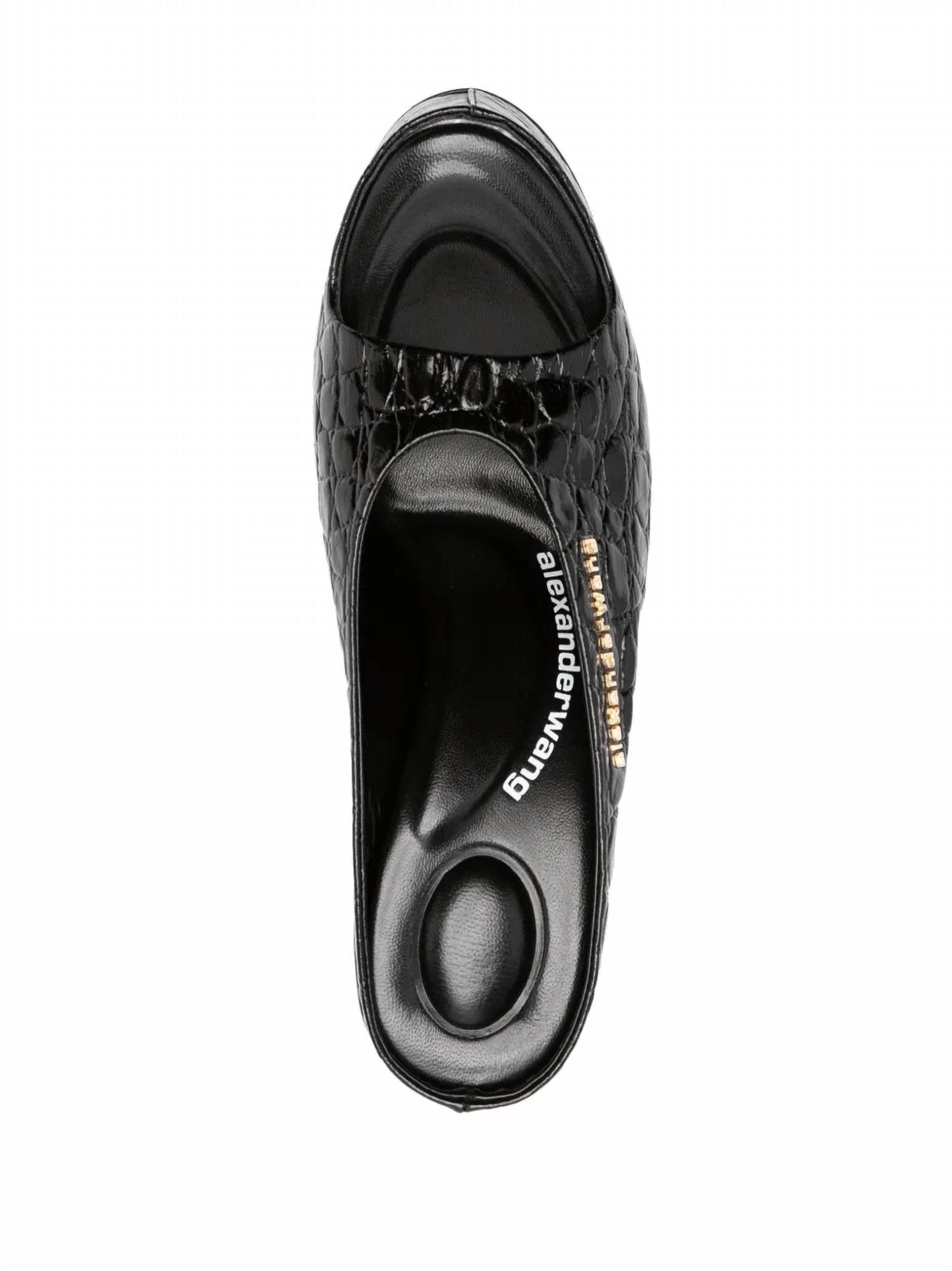 Alexander Wang - Women's Destiny 150mm Croc Embossed Leather Sandal Heels