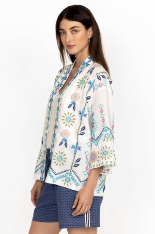 Johnny Was - Oriel Cropped Linen Kimono