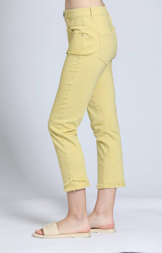 Apny - Olivia Pull-on Crop Frayed Jean