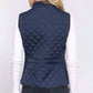 Active Basic - Suede Piping Detail Rib Quilted Vest