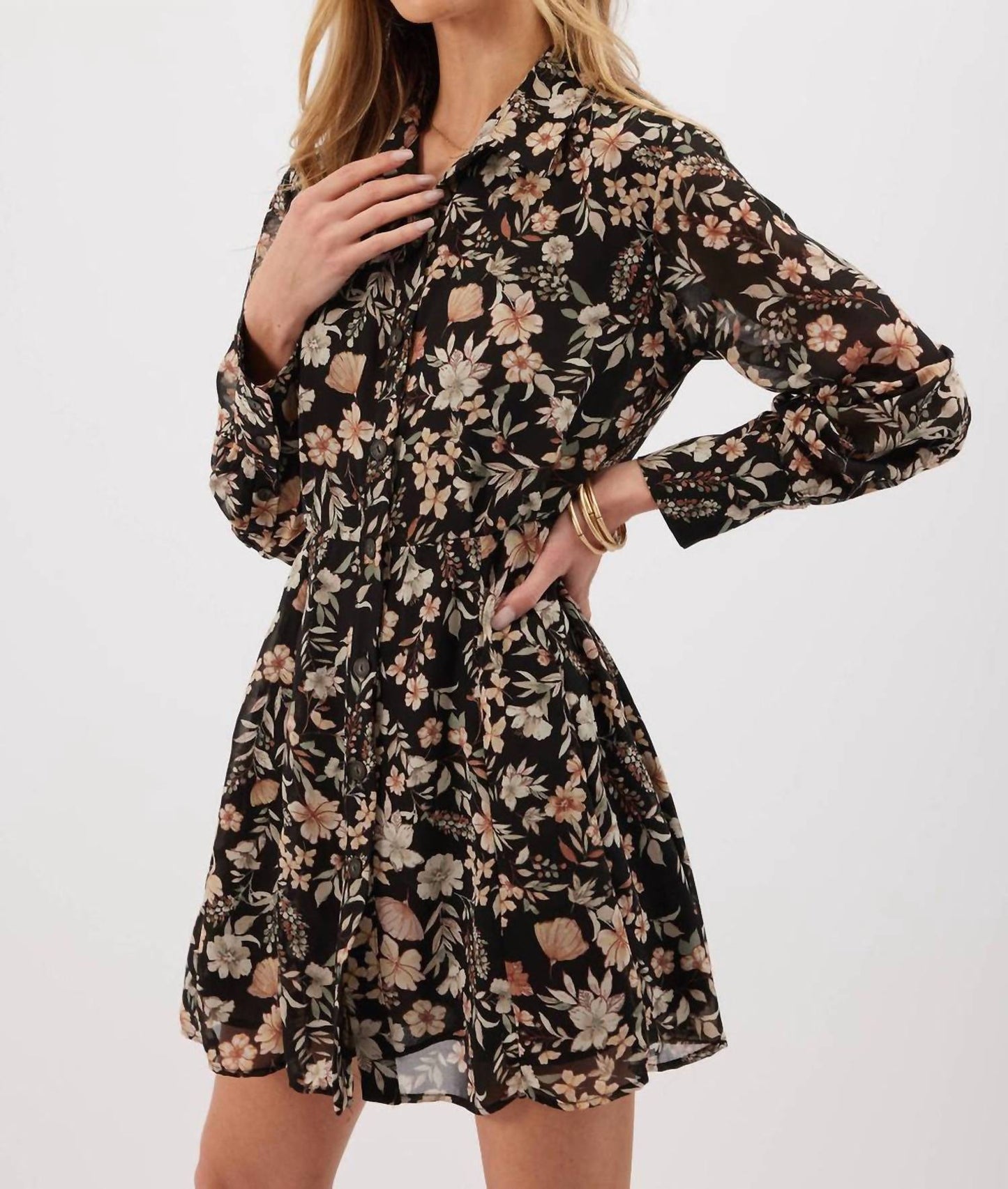 Kylie Paige - Stone Floral Mini Dress