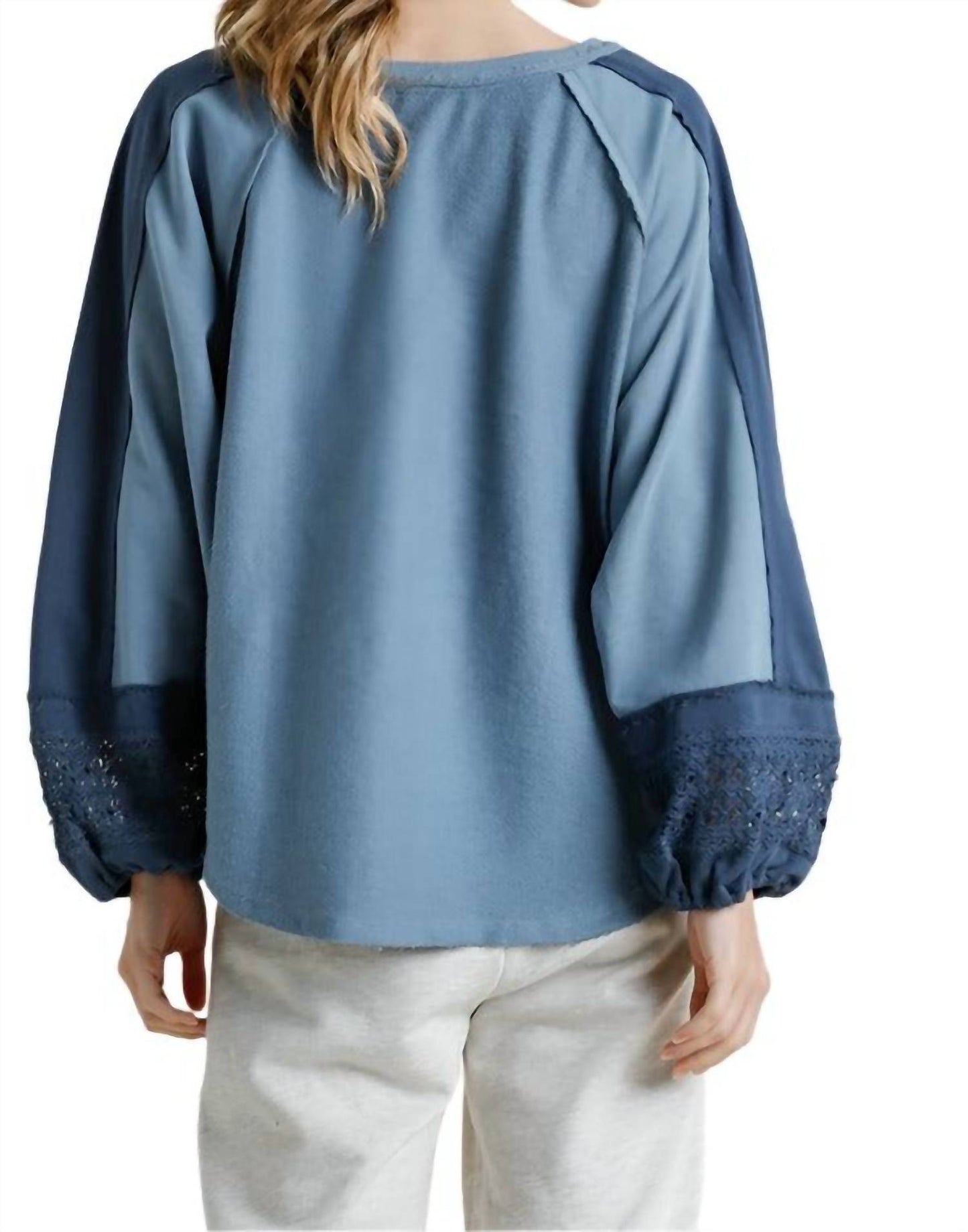 Umgee - Crochet Puff Sleeve Top