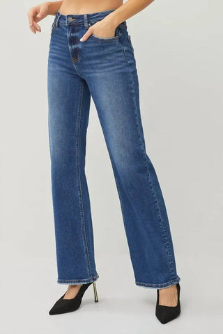 Trendsi - Women's Risen High Rise Straight Jeans