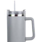 Trendsi - Stainless Steel Tumbler with Handle and Straw