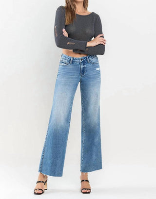 Vervet By Flying Monkey - Olivia Mid Rise Wide Leg Jeans