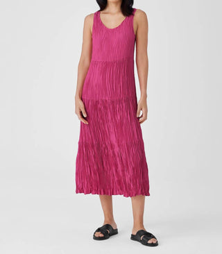 Eileen Fisher - Crushed Silk Tiered Dress