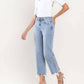 Vervet By Flying Monkey - High Rise Distressed Hem Crop Dad Jeans