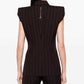 Alexander Mcqueen - Pinstripe Sleeveless Blazer