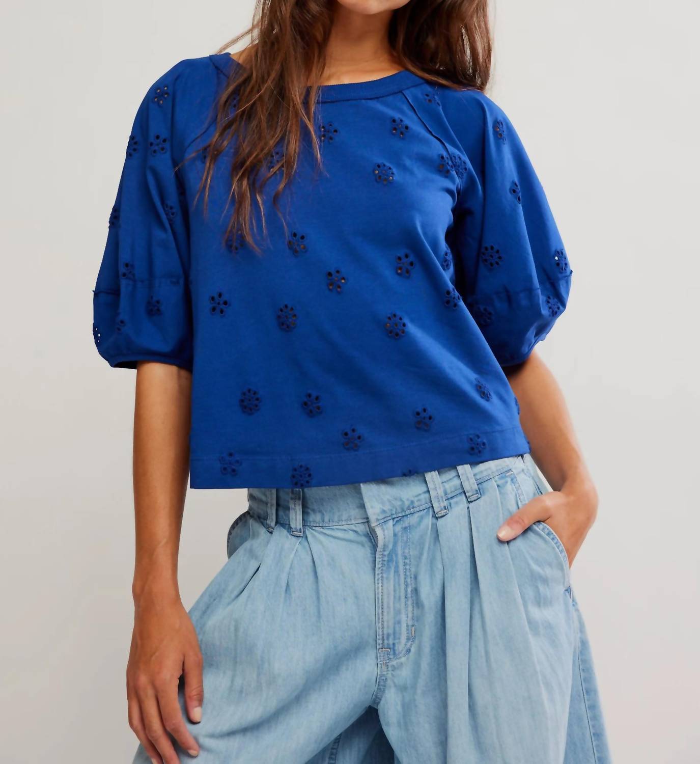Free People - Jessie Eyelet Tee