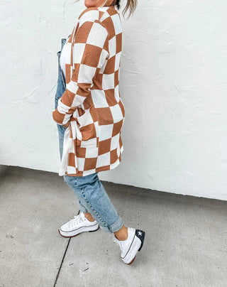 Blakeley - Lola Checkered Print One Size Cardigan