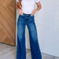 Judy Blue - Women's High Rise Tummy Control Retro Wide Leg Jeans