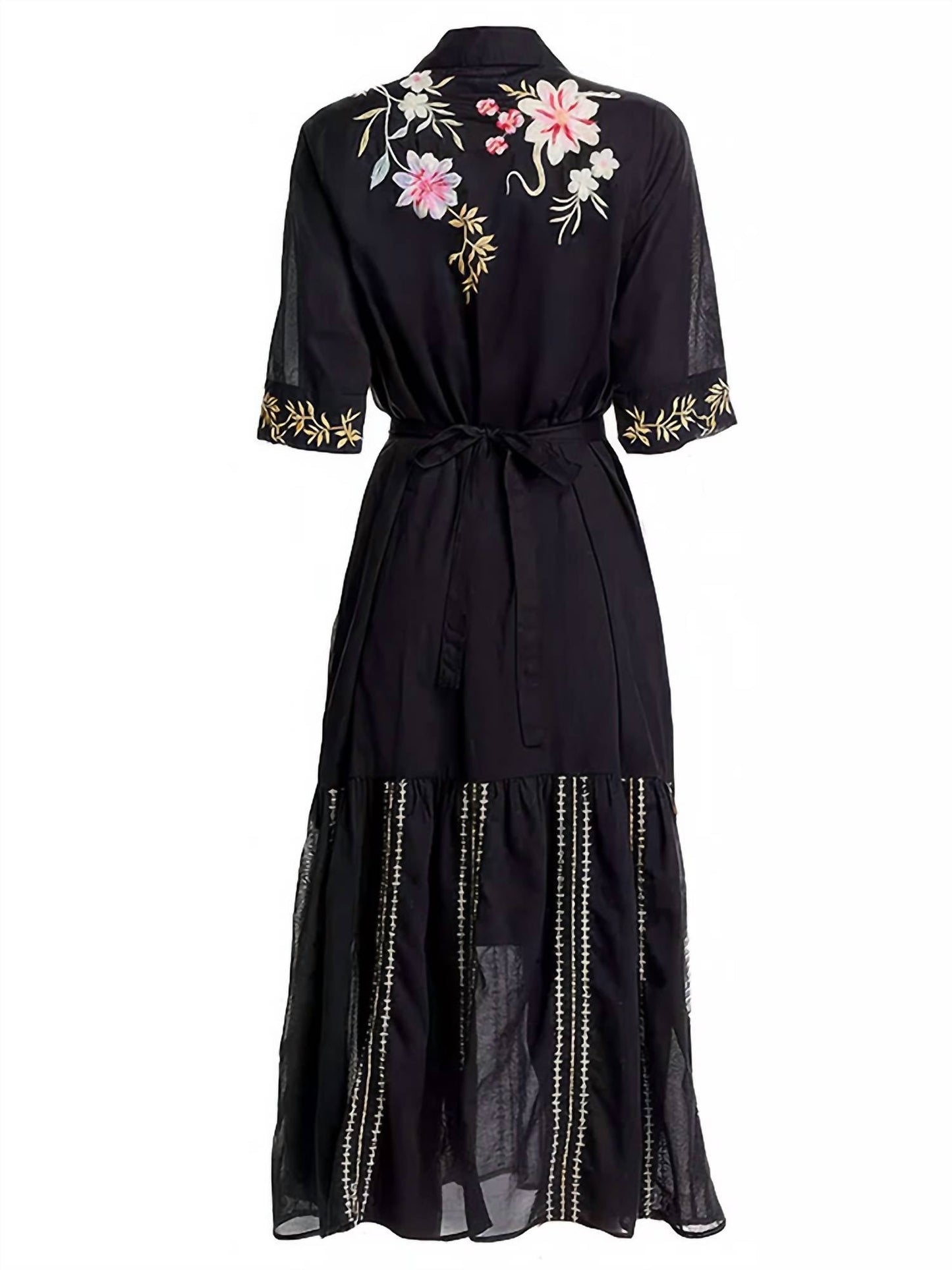 Johnny Was - Darcey Henley Tiered Shirt Dress With Slip