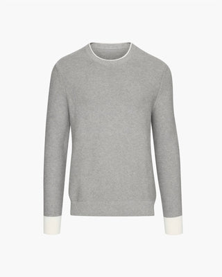 Atm - Cotton Cashmere Colorblock Long Sleeve Crewneck Sweater