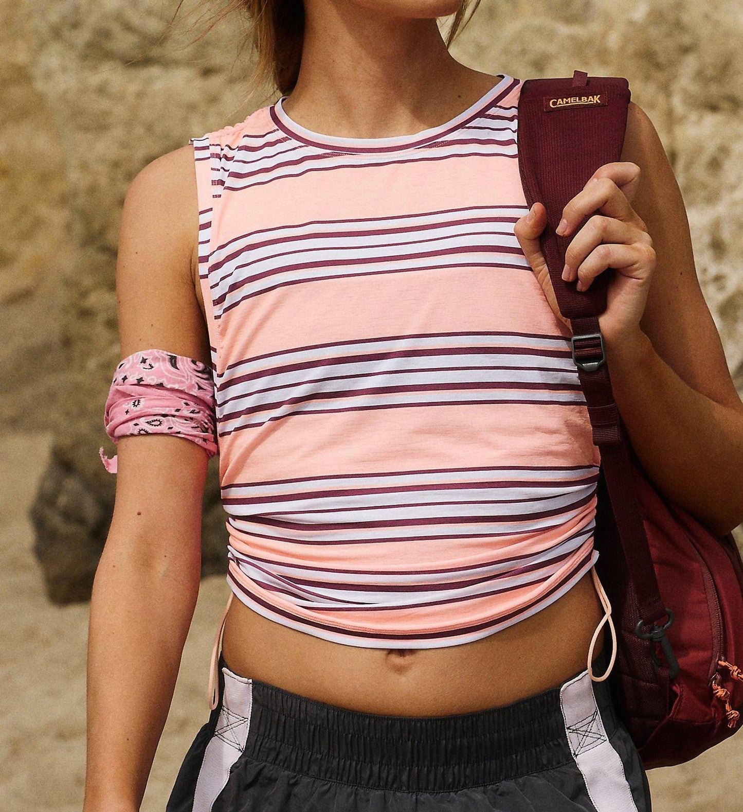 Free People - Tempo Sport Mode Printed Muscle Tee