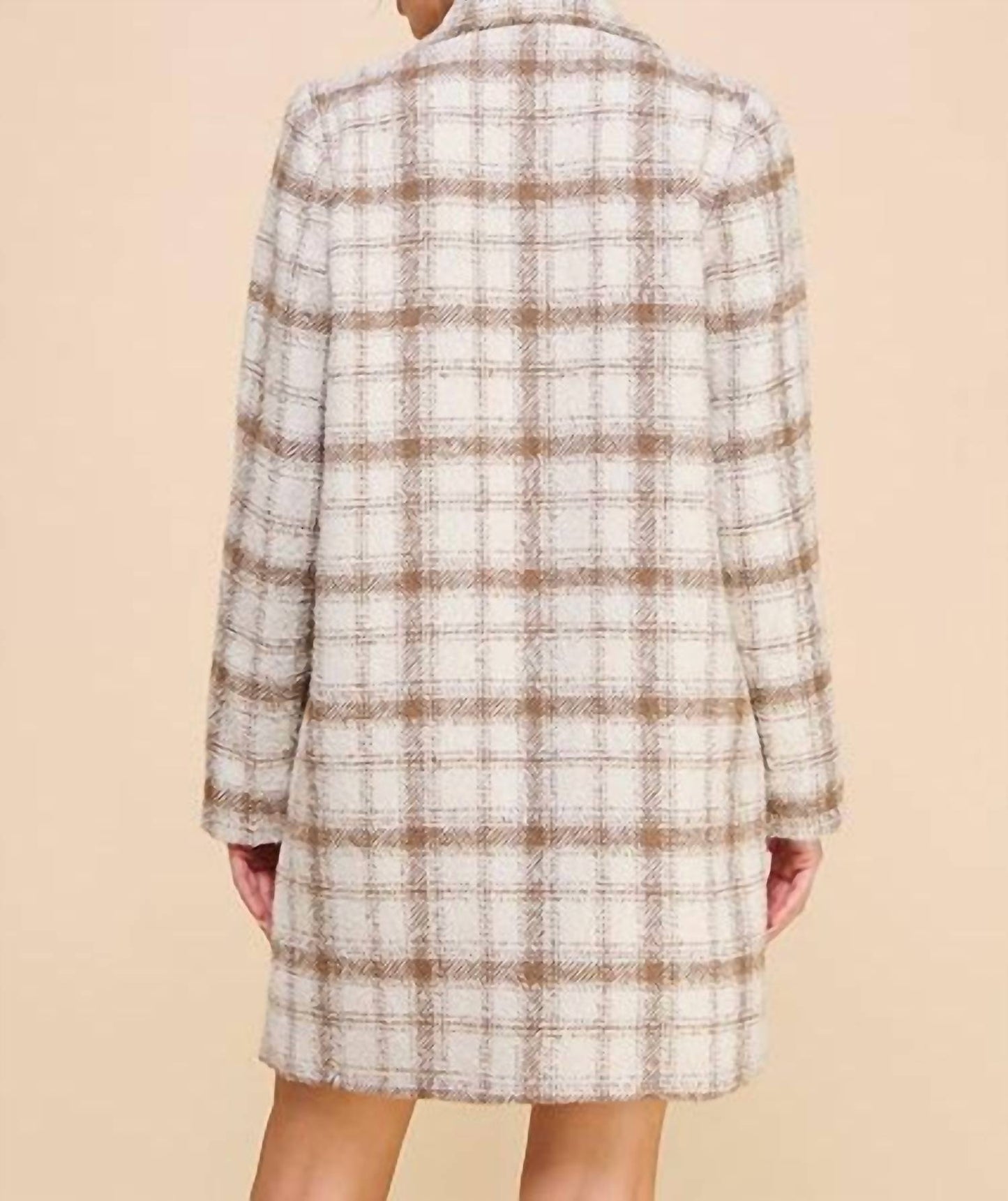 Allie Rose - Plaid Boucle Coat