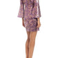 Donna Morgan - Swirl Sequin Bell Sleeve Party Dress